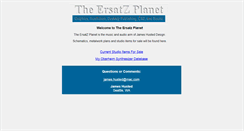 Desktop Screenshot of ersatzplanet.com